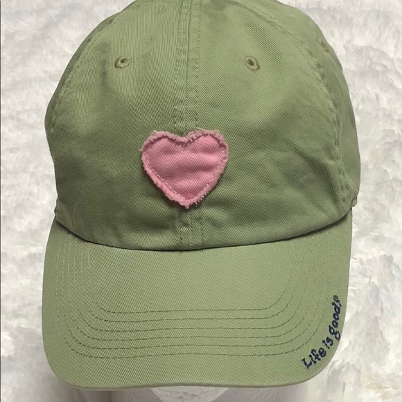 pink and green hat